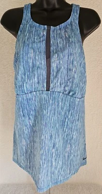 Camisa Top Blusa Mujer Nike Talla 2X Azul Blanco Rayas Foto 1 de 4