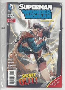 SUPERMAN WONDER WOMAN #4 PAQUETE COMBINADO SELLADO DE FÁBRICA DC NUEVO 52 2014 CASI NUEVO - Imagen 1 de 2