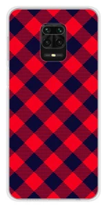 Coque en silicone imprimée compatible Xiaomi Redmi Note 9S Tartan Rouge - Picture 1 of 3