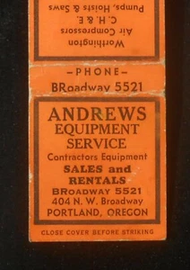 1940er Andrews Equipment Service Gilson Betonmischer Porter Cable Portland OR - Bild 1 von 1