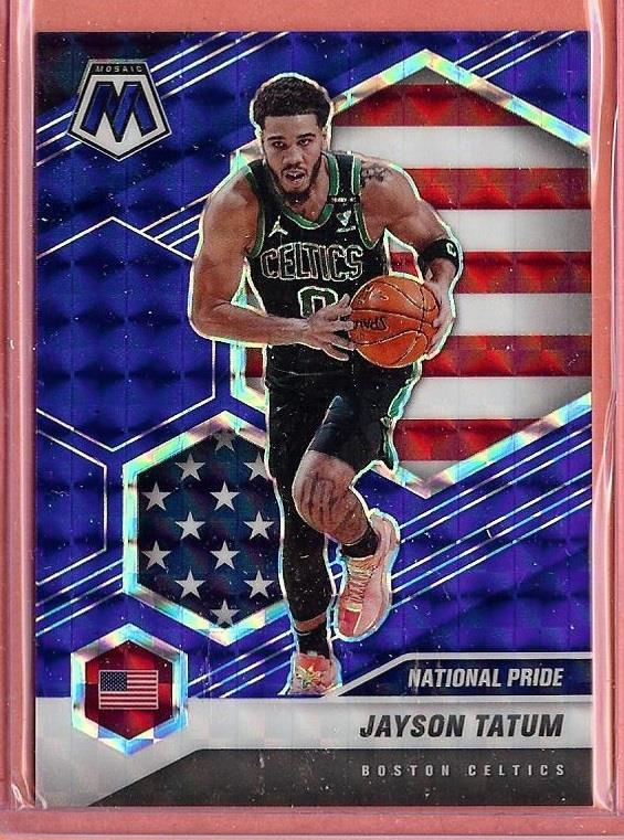 2020-21 PANINI MOSAIC NATIONAL PRIDE BLUE MOSAIC PRIZM JAYSON TATUM 69/99 #254!!