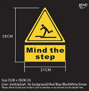 Mind the step warning sign stickers reflective decals best gifts - Picture 1 of 2