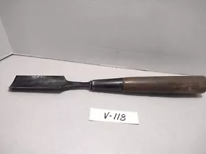 Vtg/Antique 1.5" Gouge DM Co / Douglas Manufacturing Co Wood Handle Anchor Logo. - Picture 1 of 15