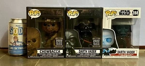 Lote de 22 Funko Star Wars Galcon Chewbacca #513, Darth #509 Vader #288Pop Luke Soda - Imagen 1 de 10