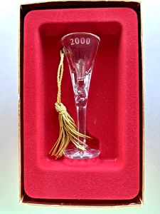 Gorham Champagne Flute Ornament Crystal Lady Anne Millennium 2000/ Original Box - Picture 1 of 6