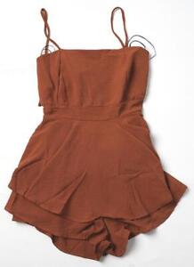 Windsor Women's Sealed With Style Skater Romper AR8 Camel Brown Medium NWT