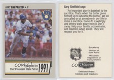 1991 Delicious Brand Milwaukee Brewers Police Gary Sheffield