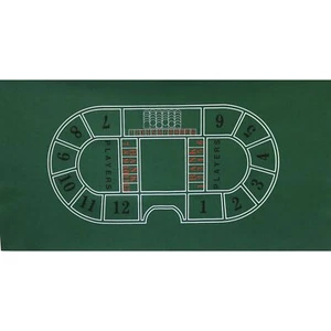 Baccarat Layout Felt Green 36" X 72" Home Use Casino Style NEW (bal) - Picture 1 of 1
