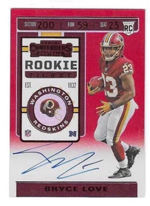 Panini Contenders Bryce Love Fotl 2019 zona roja casco variación automático radiocontrol #114 - Imagen 1 de 2