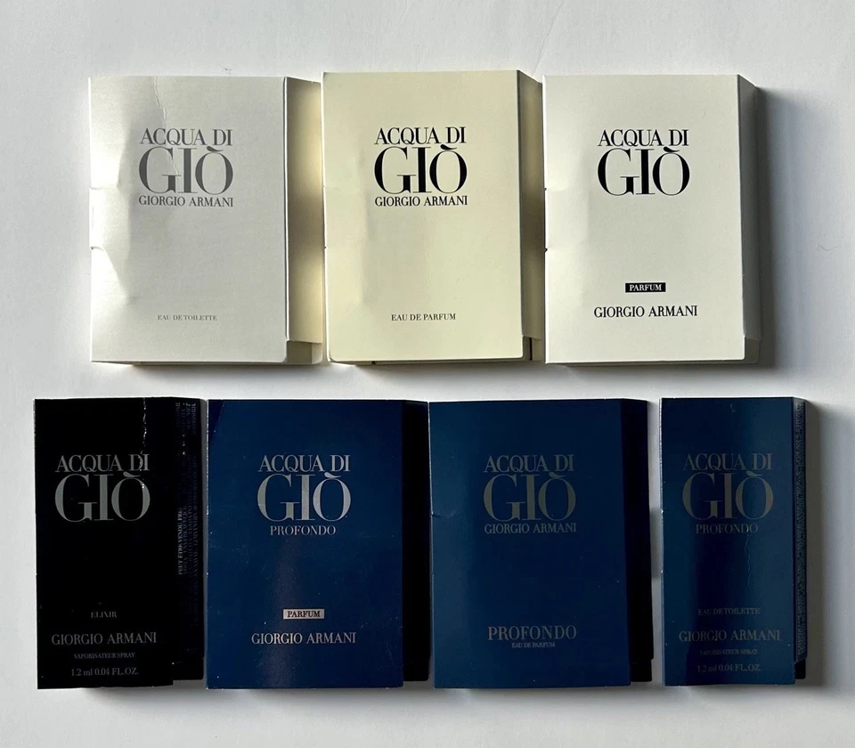 Giorgio Armani 古龙水系列样品喷雾 7 件套 — 第 1/1 张图片