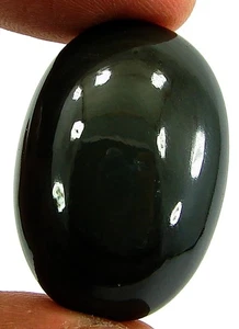 49.45 Ct Natural Black Obsidian Loose Gemstone Cabochon Wire Wrap Stone - 26735 - Picture 1 of 2