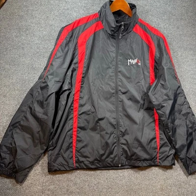 Sport-Tek Mazzio's Windbreaker Jacket Adult Large Black/Red Uniform Full Zip - Image 1 of 4