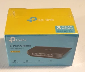 TP-Link TL-SG1005D 5-Port Gigabit Desktop Switch Speeds Up To 1000 Mbps Per Port - Picture 1 of 5