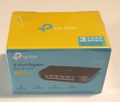 TP-Link TL-SG1005D 5-Port Gigabit Desktop Switch Speeds Up To 1000 Mbps Per Port - Image 1 of 4