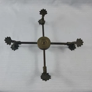 Vintage Regency Style Brass Trivet Stand Adjustable Footed - Foto 1 di 7