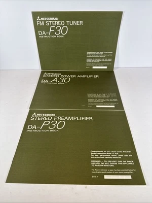 Sintonizador amplificador preamplificador libro de instrucciones Mitsubishi DA F30 A30 P30 - Imagen 1 de 4