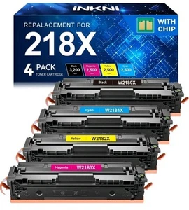 InkNI 218X Tonerkartuschen 4er Pack Hohe Kapazität (mit Chip) Ersatz für HP... - Bild 1 von 7