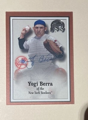 Yogi Berra Yankees Signed Autograph Fleer 2000 Greats Of The Game Baseball Card - Image 1 of 2