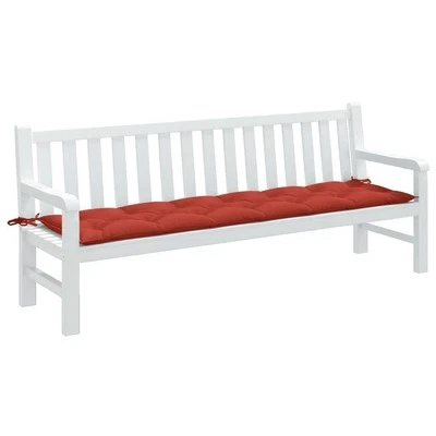 Garden Bench Cushion Melange Red 100% Polyester - Image 1 of 4