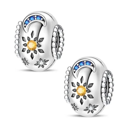 KUNSIR 2шт 925 пробы бусина прокладки зажим замок стопор подвеска для браслета - Изображение 1 из 4