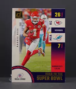 2024 Donruss NFL Road to the Super Bowl RASHEE RICE #SBWC1 Kansas City Chiefs - Picture 1 of 2