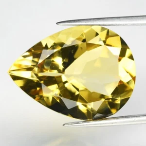 💎 6,87 quilates 16x11,8 mm VVS pera citrino amarillo natural - piedra preciosa de Brasil - Imagen 1 de 4
