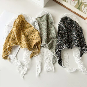 Women Floral Lace Triangle Hair Head Wrap Scarf Headband Floral Bandana Scarve ♢ - Bild 1 von 28