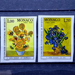 Monaco 1978 Imperf Van Gogh Kunstblumen postfrisch 2 Briefmarken YT 30,00 € - Bild 1 von 5