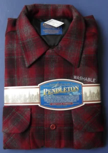 Vintage Pendleton Washable Wool Umatilla Red/Gray Plaid Shirt - Medium - NWT - Picture 1 of 4