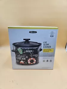 BELLA 4 Quart Slow Cooker Locking Lid NIB Seasonal Holiday Limited Edition - Picture 1 of 7