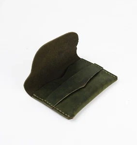 Cartera de cuero minimalista con tarjetero portamonedas, billetera delgada de bolsillo frontal - Imagen 1 de 5