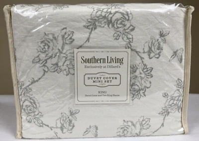 Mini juego de fundas funda nórdica Southern Living floral KING lino algodón Foto 1 de 4