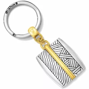 NWT Brighton ACOMA Gold Silver Key Fob Chain Ring MSRP $28 - Picture 1 of 2