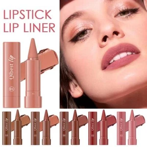 MATTE LIP LINER PENCIL PEN CONTOUR VELVETY MAKEUP 6COLOURS LONG LASTING C6X0 - Picture 1 of 23