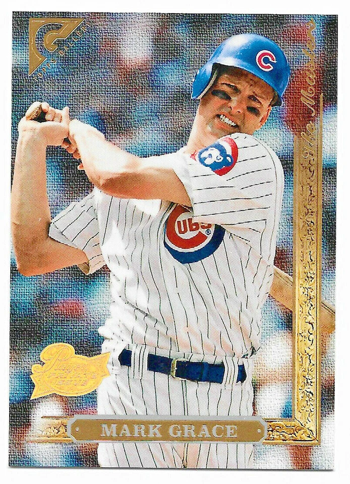 1996 Topps Gallery Players Private Issue #180—Mark Grace, Chicago Cubs—#994/999 - Image 1 of 2