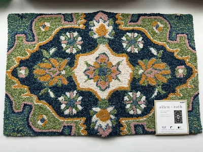 allen + roth 2 X 3 Blue Indoor/Outdoor Floral Botanical Throw Rug - Image 1 of 4
