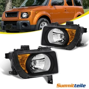 2PCS Black Headlights Assembly OE style Replacement For 2003-2008 Honda Element - Picture 1 of 9