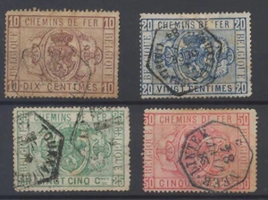 Estampillas de Bélgica 1879 estampillas de paquetes ferroviarios SGP63/6 CV usadas 86,5 GBP - Imagen 1 de 2