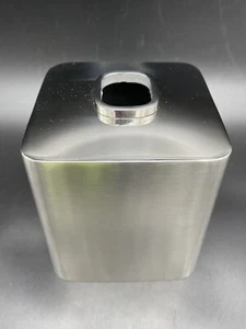 Macy's Hotel Collection Brushed Chrome Heavy Tissue Box Cover Square Cube - Picture 1 of 6