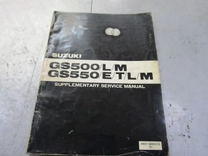 SUZUKI GS500/L/M GENUINE SUPPLEMENTARY SERVICE MANUAL 99501-35070-01E - Picture 1 of 3