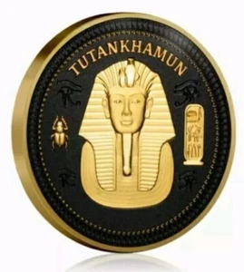 Ägyptische Pharao Medaille/Tutankhamun Medaille/schwarz gold - Bild 1 von 3