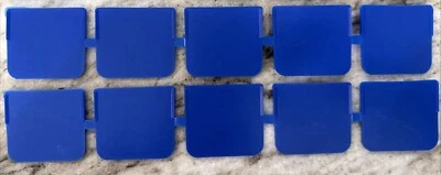 Caja de aparejos azul (10 cantidades) divisores 1-15/16" de ancho x 1-3/4” de alto fondo curvo Foto 1 de 4