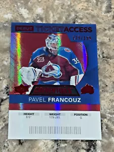 2020-21 UD Credentials Debut Ticket Access Red Pavel Francouz #102 /199 - Picture 1 of 2