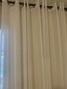 Juego de 2 paneles de cortina de tratamiento de ventanas transparentes (84”x37") blancos transparentes - Imagen 1 de 6