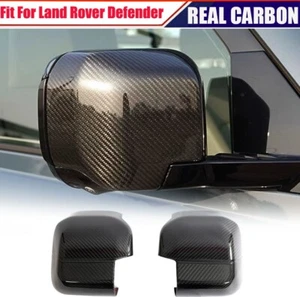 For Land Rover Defender 110 90 130 2020UP DRY CARBON Side Rear View Mirror Cover - Picture 1 of 16