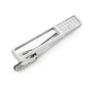 Die Cut Crystal Stainless Steel Tie Clip - Picture 1 of 5