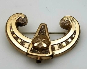 ANTIK UM 1870 GOLDGEFÜLLTE HALBMONDFORM PIN 5,5 GRAMM - Bild 1 von 3