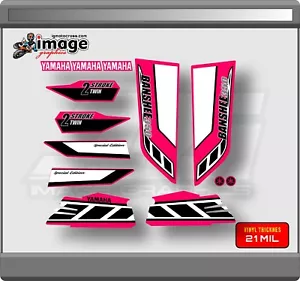 KIT DE GRÁFICOS Yamaha Banshee ROSA 21MIL DE ESPESOR ALTO BRILLO - Imagen 1 de 1
