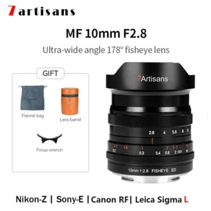 7artisans 10mm F2.8 Full Frame Fisheye Lens for Canon RF Nikon Z Sony E L Mount - Picture 1 of 10
