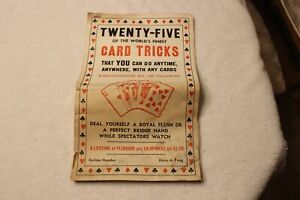 1946 "Twenty Five Card Tricks" 13-page booklet by Harry Tong